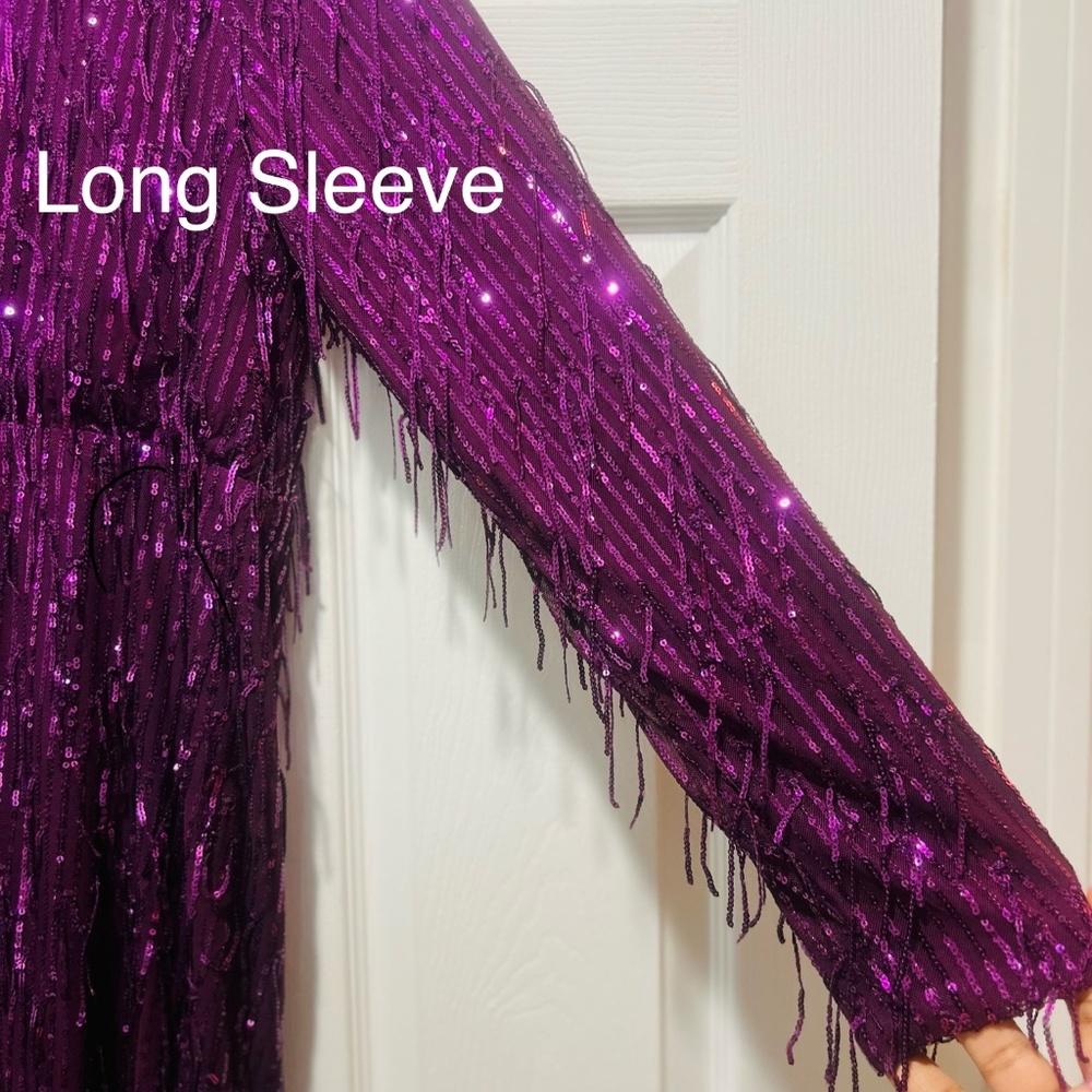 REBDOLLS PURPLE SEQUIN DRESS 2X - Picture 5 of 6